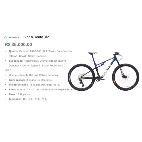 bicicleta Groove Slap 9 Deore Di2