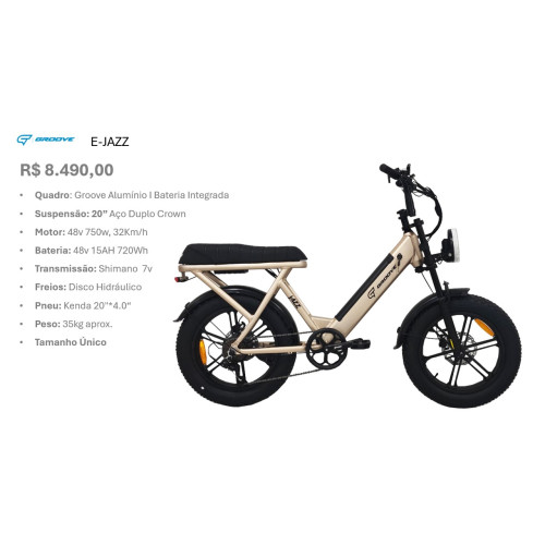 bicicleta elétrica Groove E-Jazz