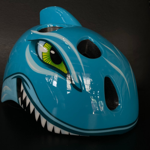 Capacete Para Bike Infantil Absolute Tubarão Com Regulagem G - Azul